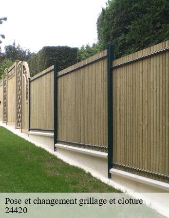 Pose et changement grillage et cloture  24420